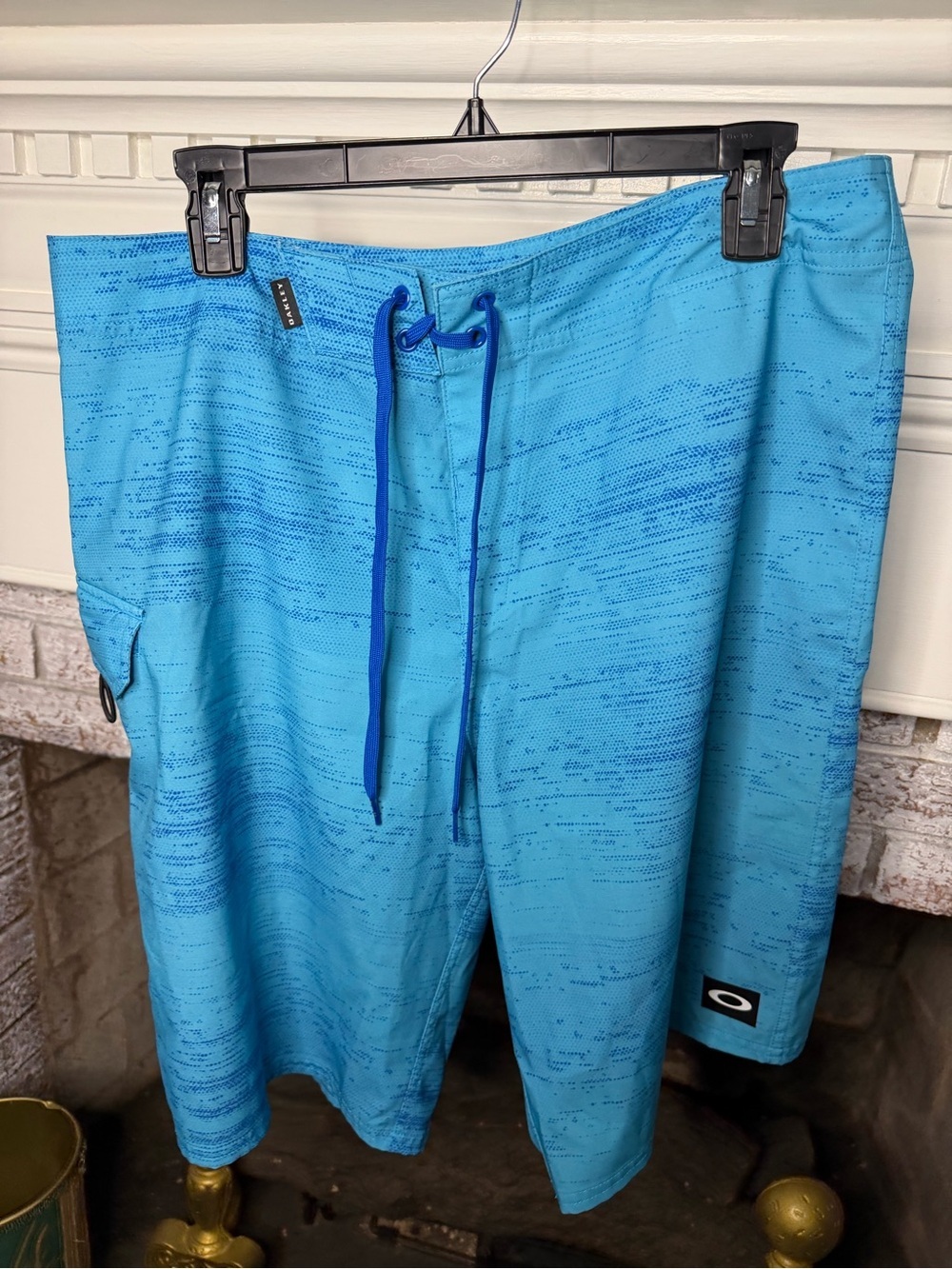 Oakley Blue Performance Board Shorts Swim Trunks Size 34